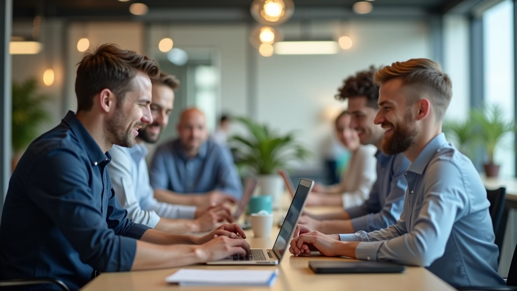 Professional team collaborating on cloud infrastructure planning